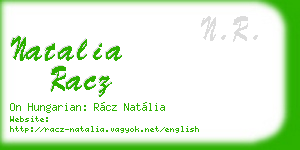 natalia racz business card